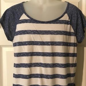 SO White/Marled Blue S/S Top - Junior's Large